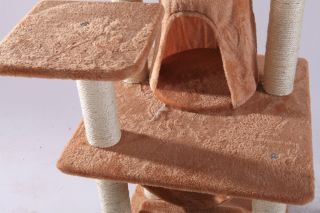 Cat Tree Bed Toy House Condo Scratcher Pet Furniture Bed 14