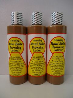 Maui Babe Browning Tanning Lotion 3 Pack 8oz Bottles 709069000067