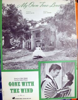 Own True Love Gone with The Wind Max Steiner Clark Gable Leigh