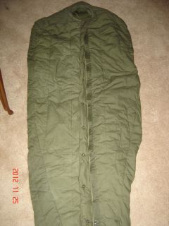 MILITARY COLD WEATHER MUMMY SLEEPING BAG 84 X 30 ADULT ARMY MARINES