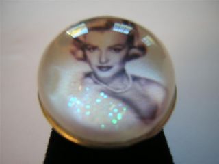 Classic Hollywood Movie Star Marilyn Monroe Silver Bubble Charm Ring