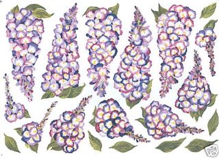 Wisteria Flowers Purple Wall Decal Art Transfers