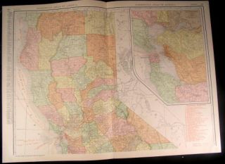 Northern California 1912 Rand McNally Folio Map