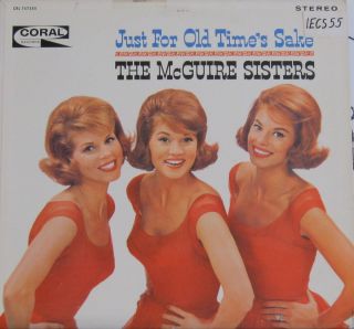 McGuire Sisters Just for Old Times Sake LP Stereo