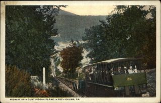 Mauch Chunk PA Incline Railway Old Postcard