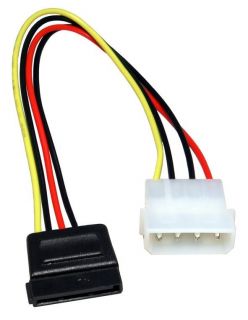 Adapter Cable 4 Pin Molex to 15 Pin ATX for Desktop Computer PC