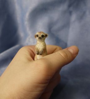 Dollhouse Miniature Handmade Sculpture Mini Meerkats