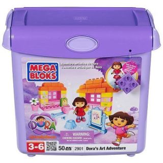 Mega Bloks Doras Art Adventure Building Blocks Toy Bucket 2901 New
