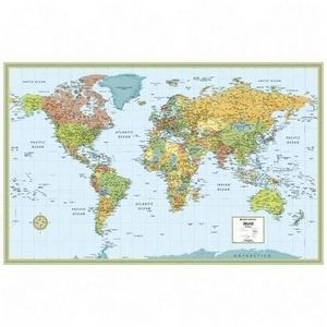 Rand McNally 52895993X World Wall Map World 50