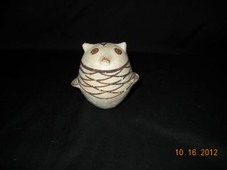 Vintage Acoma Pottery Owl Signed M Z Chino