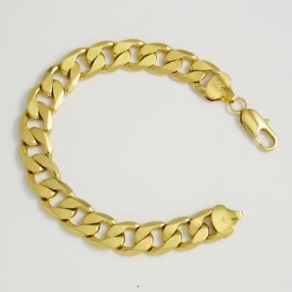 Gold Filled Mens Bracelet 12mm 9Chain Watch Link GF Jewelry