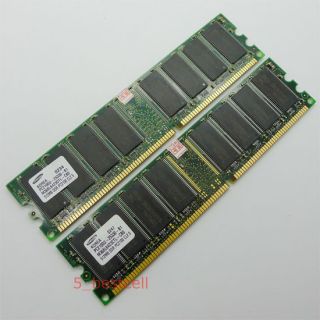 2x512MB PC2100 184pin DDR SDRAM 512 MB 266 MHz Desktop Memory