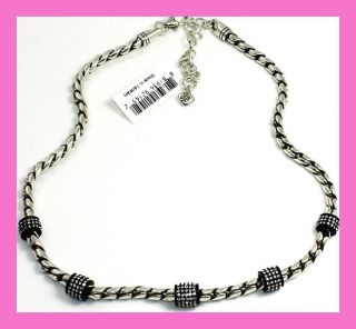 Brighton Meridian Black Silver Necklace