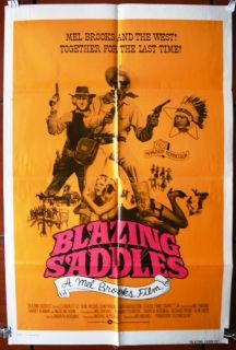 Blazing Saddles Mel Brooks Original Movie Poster 70s