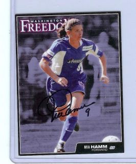 MIA Hamm 2001 Washington Freedom Autographed Team Card