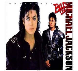 New MJ Michael Jackson Bad Shower Curtain Bathroom Gift