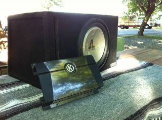 JL 12 Subwoofer with Box and 250WX1 Memphis Amplifier