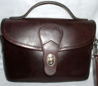Michael Green Dark Brown Leather Handbag Nice Crossbody Shoulderbag