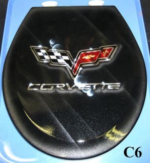Chevy Corvette Custom Toilet Seat Cut Metal Airbrushed Bathroom Art C3