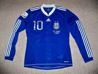 MESSI 10 Argentina MATCH WORN Away Jersey Shirt Trikot Adidas