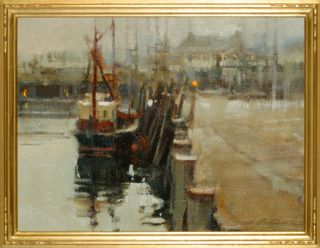 Michael Lynch Oil Painting English Wharf