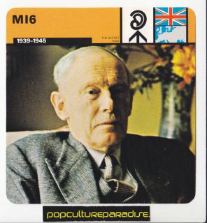 MI6 British Spy Agency Stewart Menzies WW2 Picture Card
