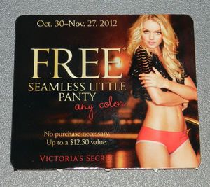 Lot of 4 Free Victorias Secret Seamless Panty Coupons Any Color $50 00