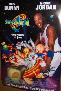 Michael Jordan Bugs Bunny Original Space Jam Movie Poster Daffy Duck