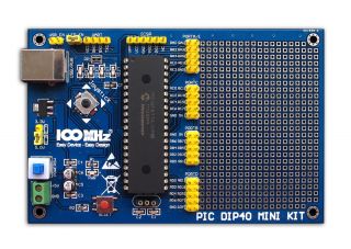 PIC Development Board kit for DIP40 PICs PIC16F877A microcontrollers