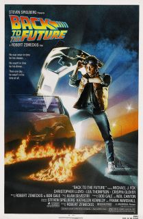 Back to The Future Movie Poster Michael J Fox 1985