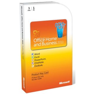 Microsoft Office 2010 Home and Business 1 User 1 PC Key Card
