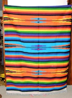 Mexican Blanket Throw Mazatlan Rainbow 5x7 Durable Seat Cover Style