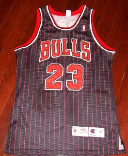 Michael Jordan Vintage 1990s Authentic Sewn Chicago Bulls Pin Stripe