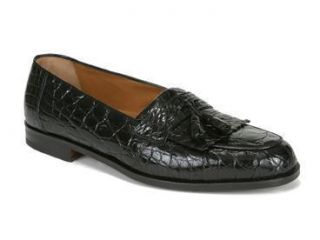 Mezlan Mens Rodeo Black Genuine Crocodile Slip on Shoes