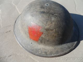 WWI US Army M1917 Painted 28th Division Steel Combat Helmet