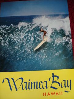 Poster Waimea Bay Hawaii Mike Doyle Surfing Longboard Surfer