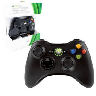 Genuine Official Microsoft Xbox 360 Black Wireless Controller