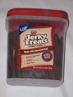 NEW 3 5 LBS JERKY TREATS TENDER STRIPS DOG SNACKS MADE WITH AMERICAN