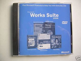 Microsoft Works MS Word WinXP Vista Win7 New DVD