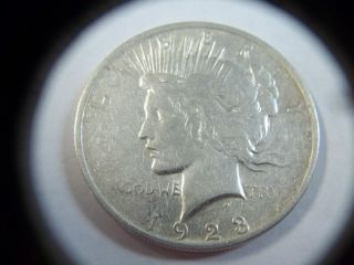 1923 SILVER PEACE DOLLAR GREAT FIND HUGE ESTATE COIN LISTING NO