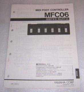 Yamaha MFC06 MIDI Foot Controller Service Manual