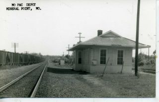 Mineral Point Missouri Pacific Railroad Depot Real Photo Postcard