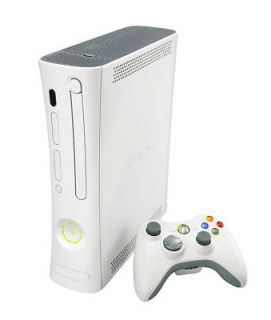 MICROSOFT XBOX 360 WHITE CORE CONSOLE SYSTEM ONLY ~WORKS + EXCELLENT