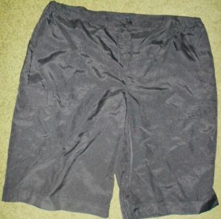 Regal Wear Black 5XL Long Dressy Cargo Shorts