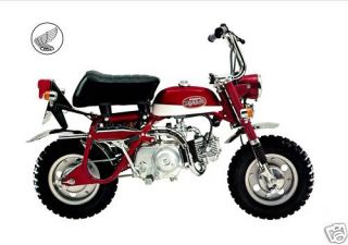 Poster Classic Z50A Z50 Mini Monkey Bike Suitable to Frame Red