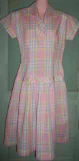 1950s Womens Day Dress Pastel Colors
