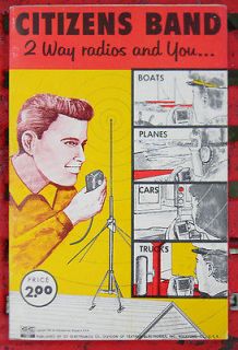 Vintage 1961 CITIZEN BAND 2 WAY RADIOS & YOU Book GC Electronics