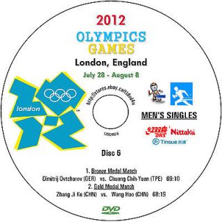 2012 London Olympic Womens Singles Table Tennis 4 DVD set