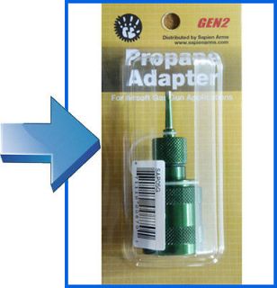 Green Gas BB Gun Propane Adapter Airsoft Adapter w/Silicone Oil Port