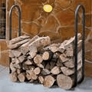 FireWood Storage Rack Wood Log Holder 1/2 Face Cord   4 Foot Long